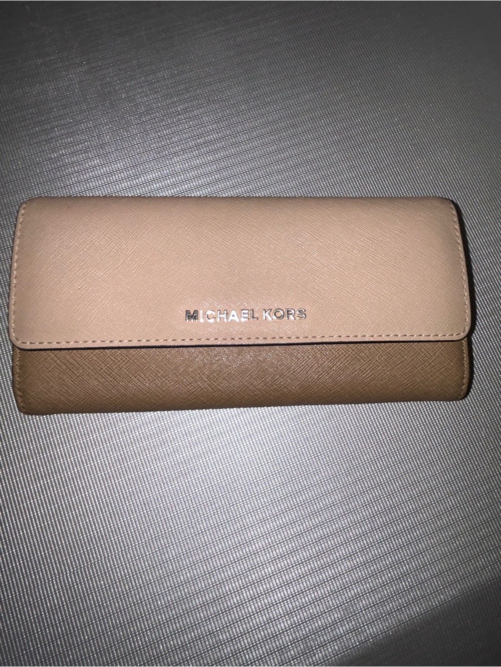 Michael Kors saffiano two tone long wallet